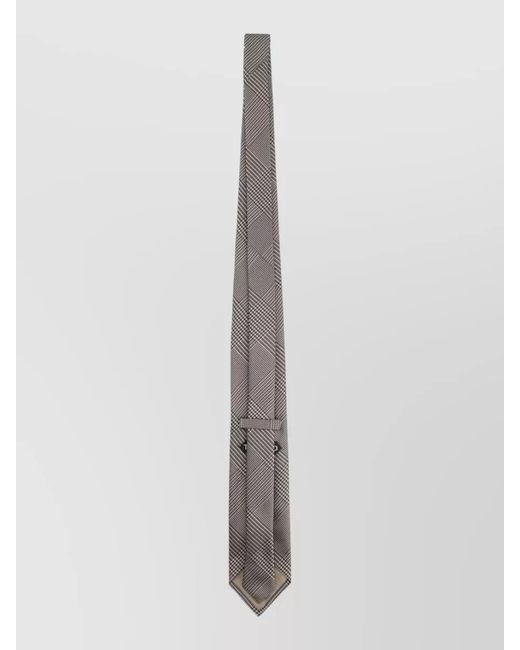 Tom Ford White Printed Silk Tie for men