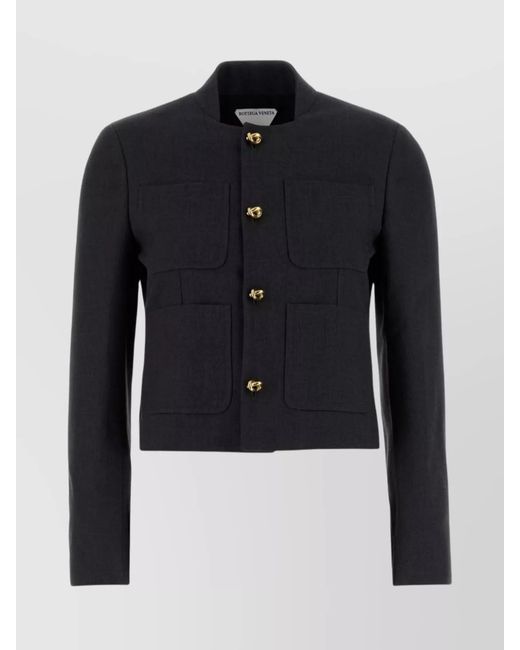 Bottega Veneta Blue Cropped Jacket