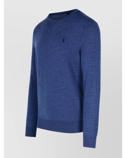 Polo Ralph Lauren Blue Wool Crew Neck Sweater for men