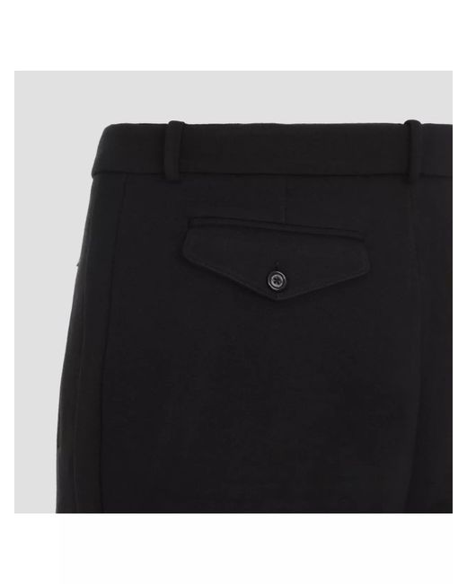 Ralph Lauren Black Wool Pintuck Straight-Leg Tailored Trousers for men
