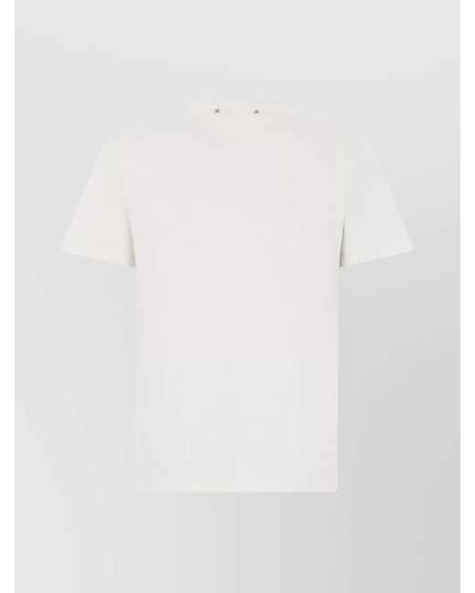 Golden Goose Deluxe Brand White Cotton Logo Print Short Sleeve Crew Neck T-Shirt