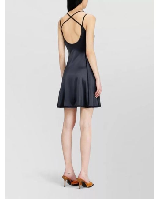 DIESEL Blue Stretch Mini Flared Dress