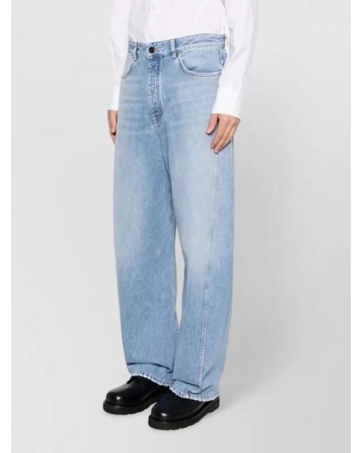 Givenchy Blue Couture Seam Trousers Contrast Stitching Design for men