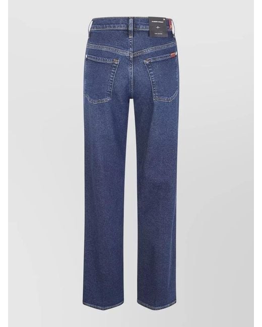 7 For All Mankind Blue Straight Stovepipe Jeans Five Pocket Design