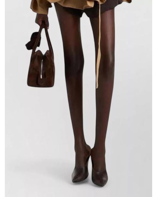 Magda Butrym Natural Lightweight Pleated Jacket Puff Sleeves Tailoring