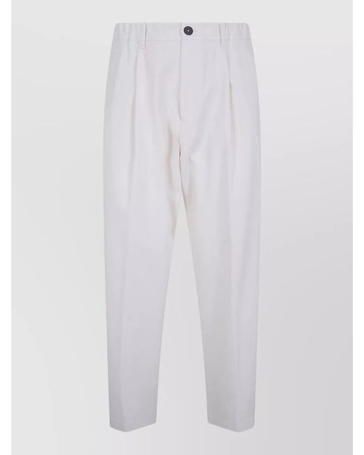 Herno White Regular Trousers for men