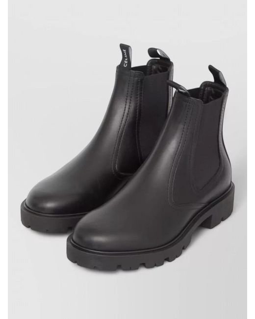 Céline Black Leather Chelsea Boots for men