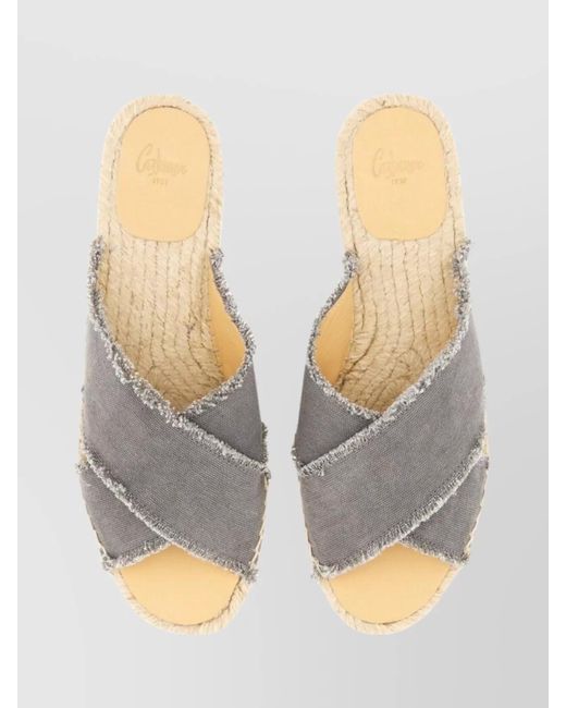 Castaner Gray Cotton Sandals