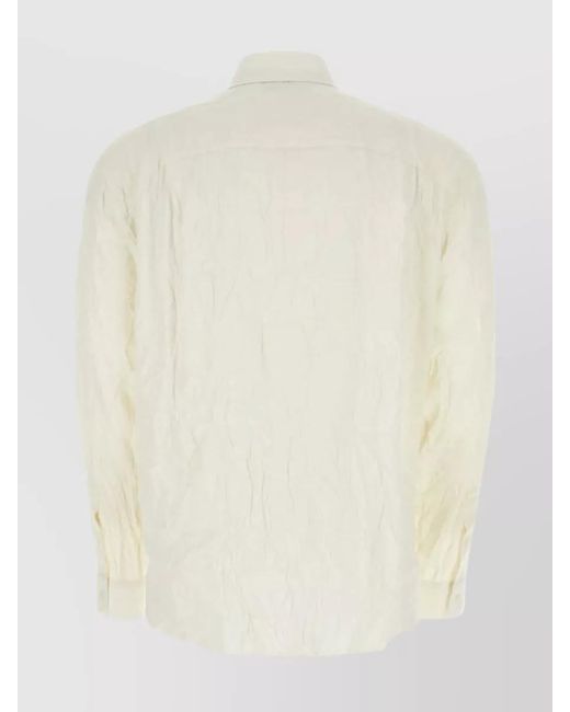 Dolce & Gabbana White Silk Shirt for men