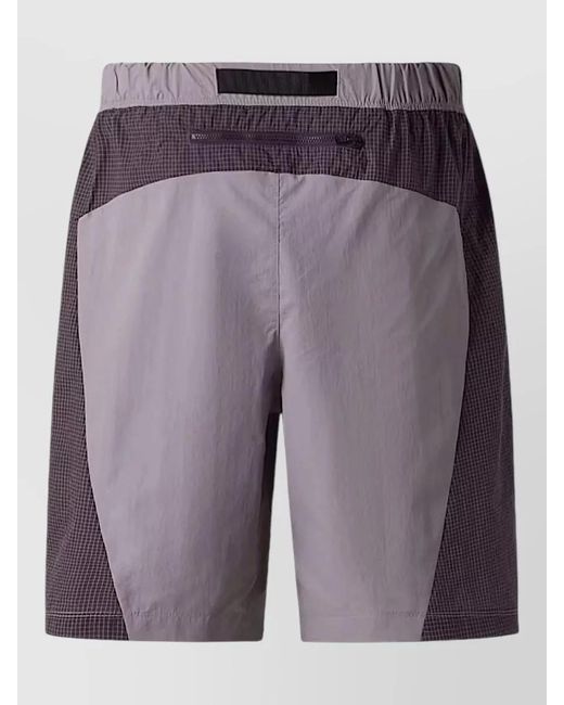 The North Face Purple Tailored Bermuda Shorts Belt Loops Side Panels for men