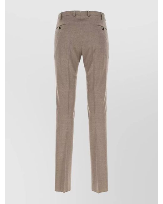 PT Torino Gray Stretch Virgin Wool Tailored Suit Pant for men