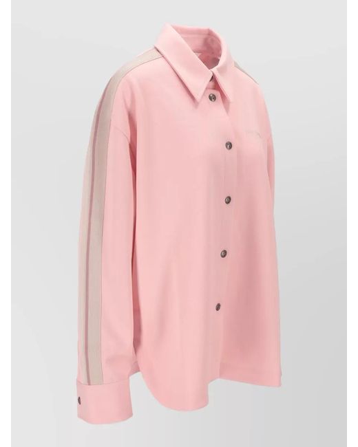 Palm Angels Pink Logo Track Shirt