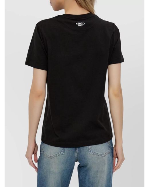 KENZO Black Cotton Crew Neck Short Sleeve T-Shirt