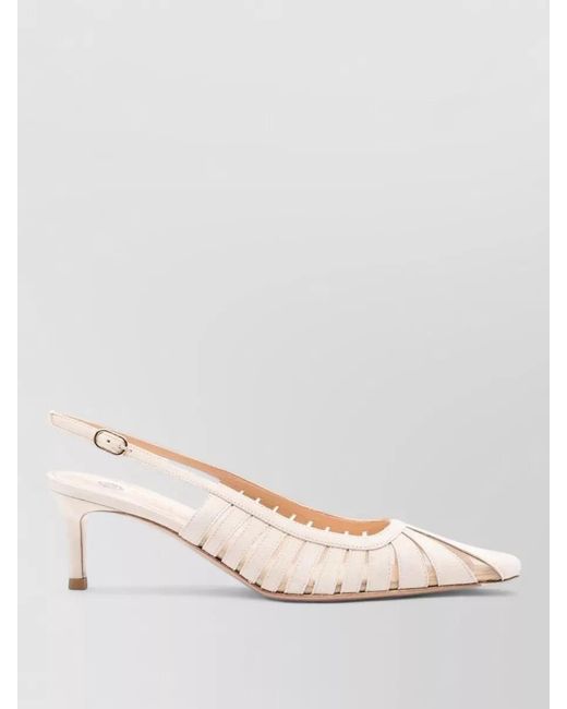 Roberto Festa Pink Kitten Heel Pointed Toe Slingback Strappy Pumps