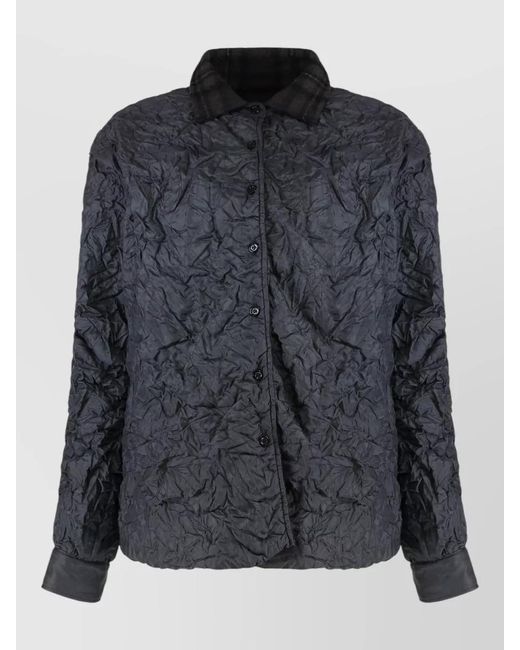 Maison Margiela Black Reversible Casual Jacket Shirt Plaid Collar
