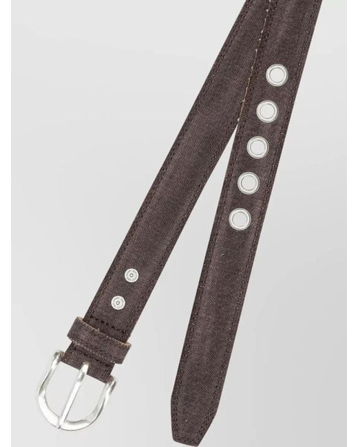 Our Legacy Gray Denim And Leather Belt for men