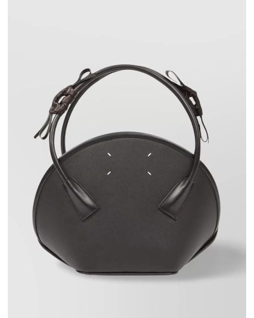 Maison Margiela Black Calf Leather Shoulder Bag