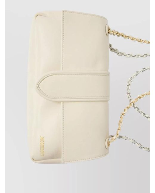 Jacquemus Natural Chain Strap Rectangular Shoulder Bag Clutch