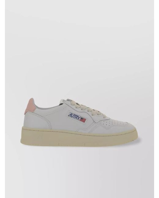 Autry Gray Leather Low-Top Sneakers