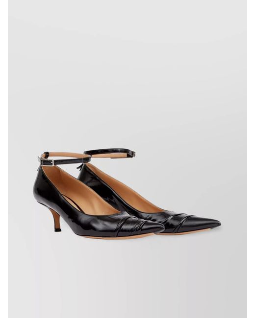 Maison Margiela White Leather 55Mm Ankle-Strap Pumps