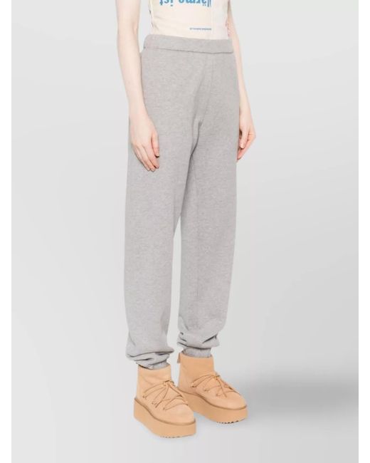 The Attico White Cotton Cuffed Track Pants
