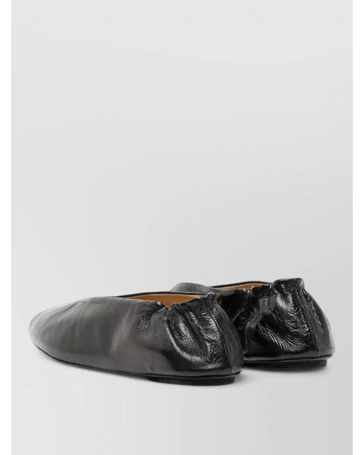 Marsèll Gray Strascico Leather Ballerina Shoes Elastic Trim
