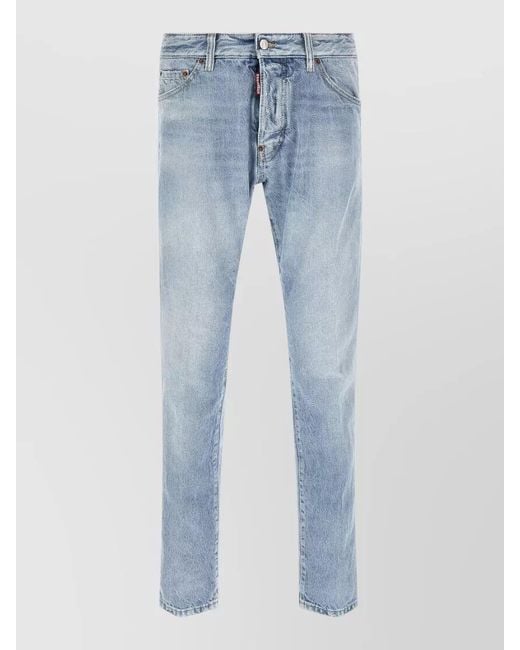 DSquared² Blue Denim Straight-Leg Jeans for men