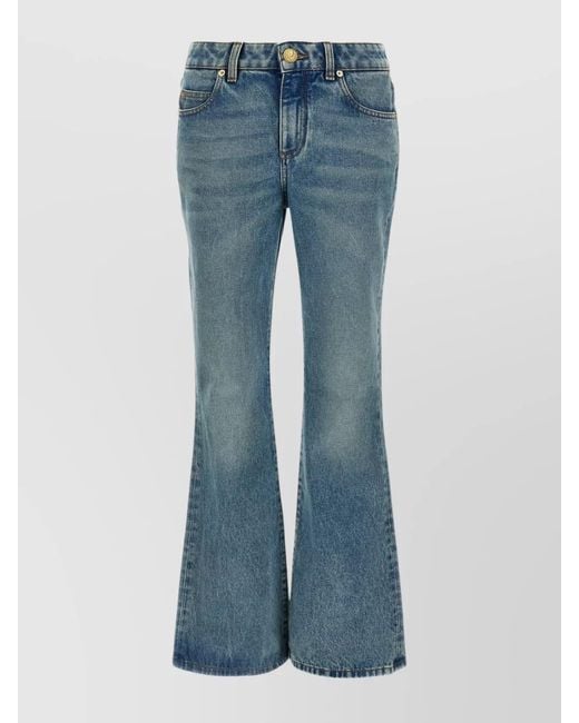 Balmain Blue Denim Flared Jeans