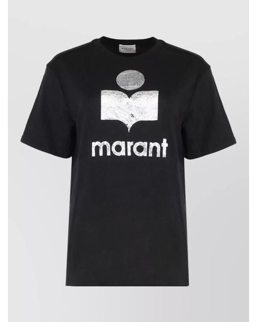 Isabel Marant Black Distressed Graphic T-Shirt