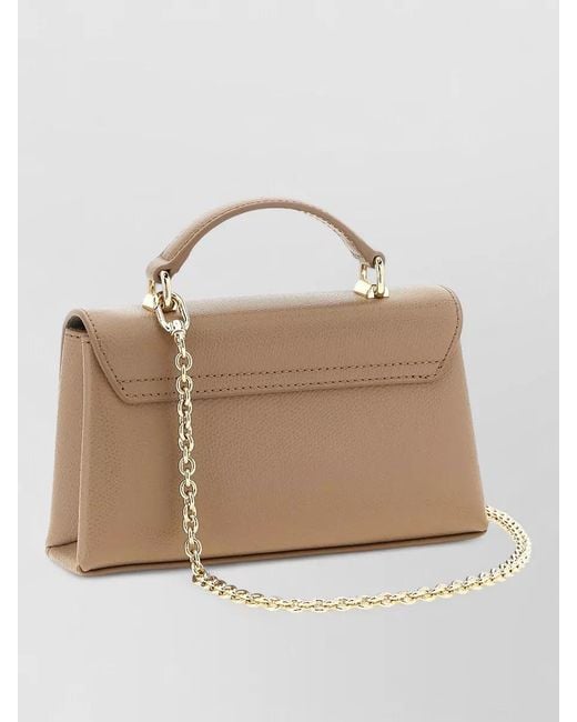 Furla Natural 1927 Mini Leather Shoulder Bag