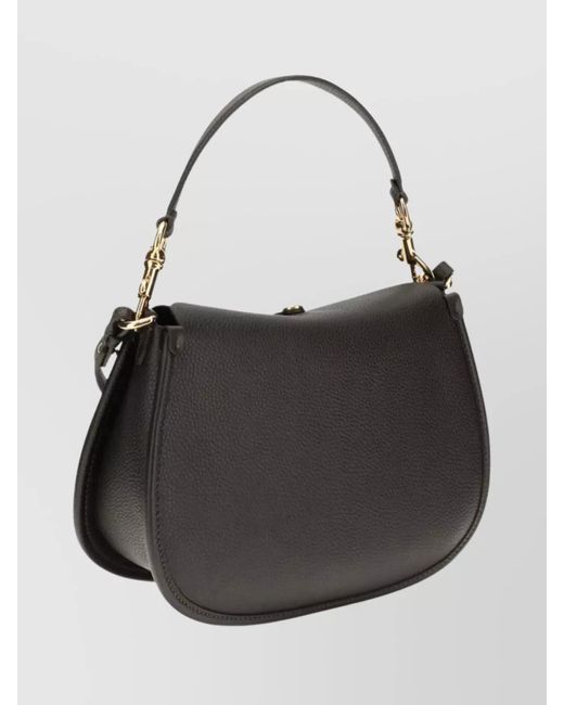 Etro Black Medium Leather Shoulder Bag