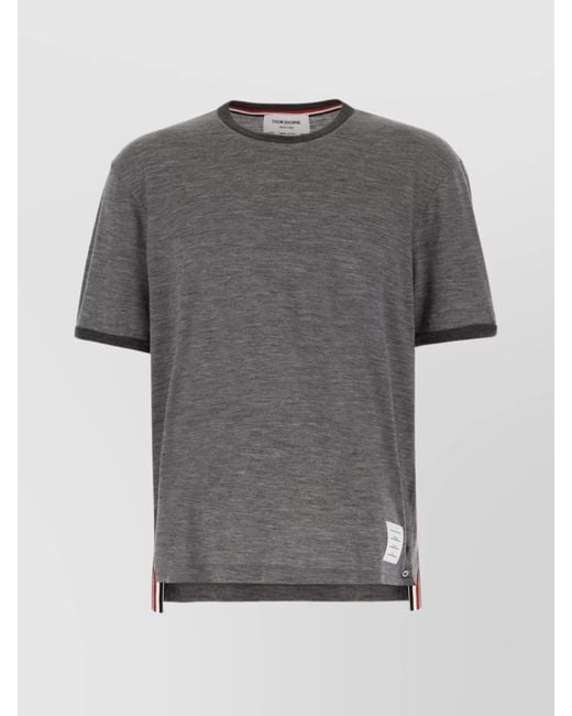 Thom Browne Gray Wool T-Shirt for men