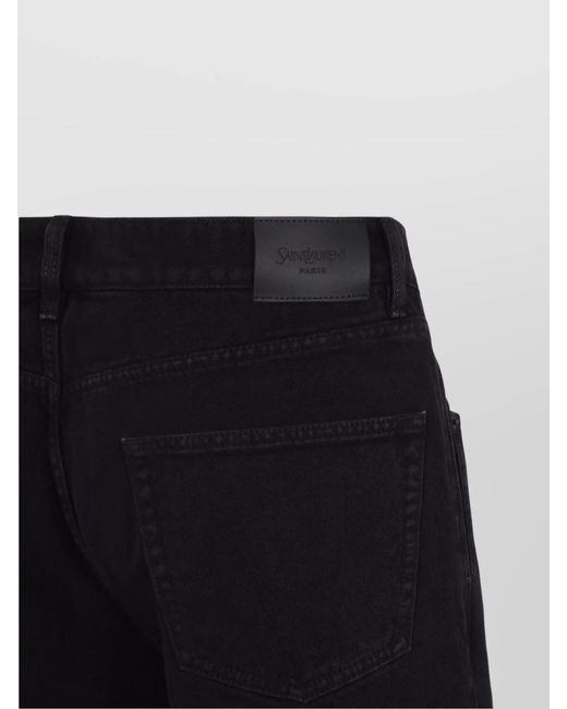 Saint Laurent Blue Denim Mid-Rise Straight-Leg Jeans for men