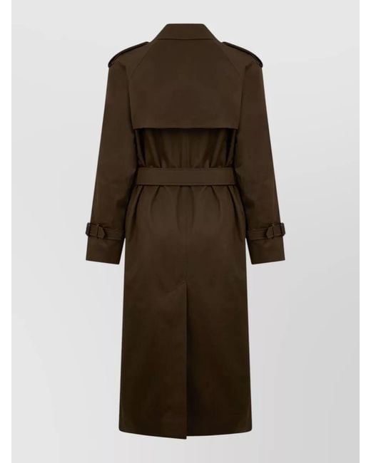 Burberry Brown Trench Coat Long Belted Waist Detail