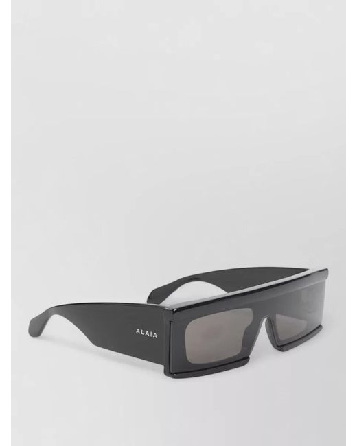 Alaïa Gray Square Acetate Sunglasses