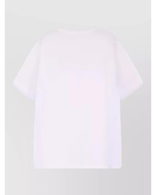 Sacai White Crew Neck Cotton T-Shirt Chest Pocket for men