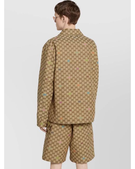 Gucci Natural Gg Canvas Shirt Jacket for men