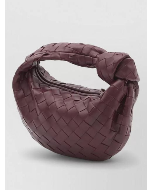 Bottega Veneta Purple Jodie Mini Leather Clutch Bag