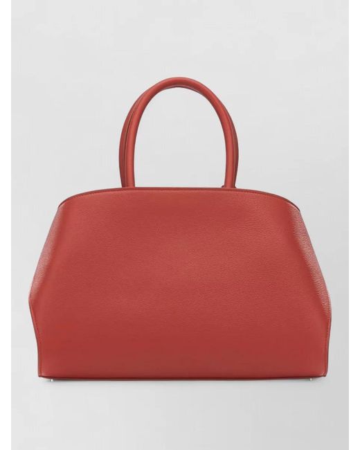 Ferragamo Tote Bag Structured Shape Top Handles Strap