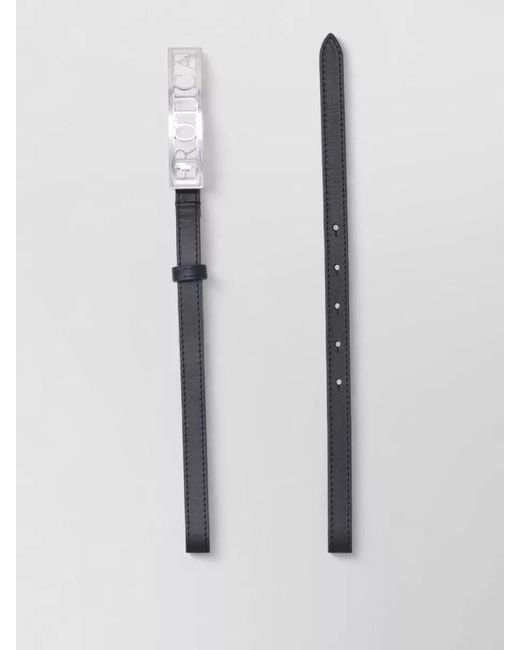 Dondup White Slim Belt Adjustable Size Smooth Finish