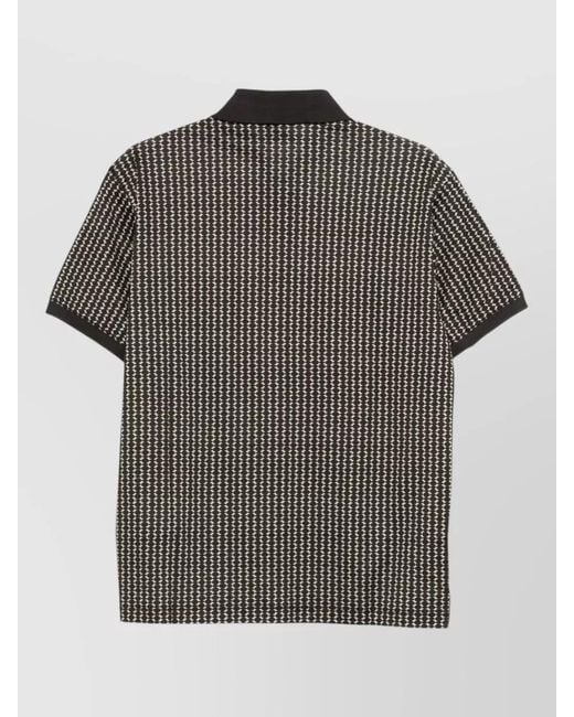 Emporio Armani Black Cotton Blend Polo Shirt for men