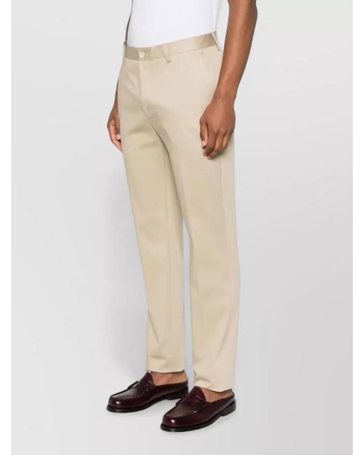 Etro Natural Roma Cotton Trousers Straight Leg Design for men