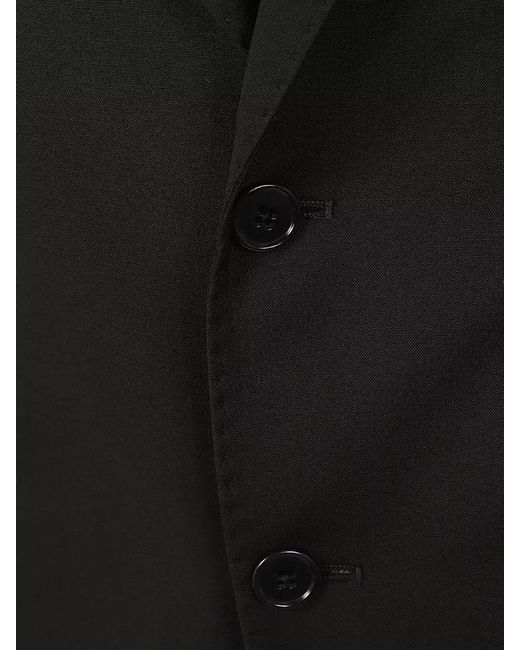 Emporio Armani Black Single Breasted Jacket Back Vent Notch Lapel for men