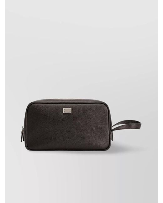 Dolce & Gabbana Multicolor Sicily Leather Toiletry Bag for men