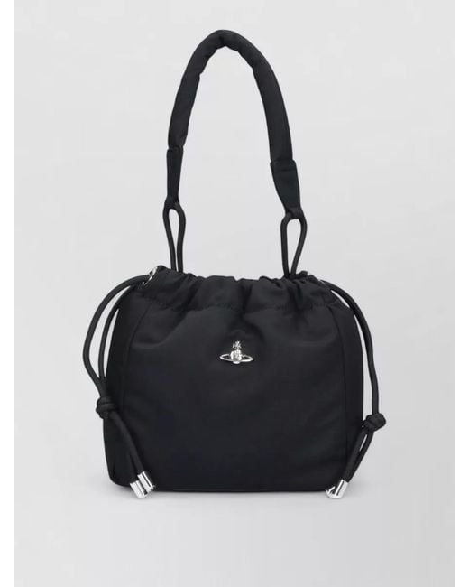 Vivienne Westwood Black Shoulder Bag Adjustable Strap Lightweight Design