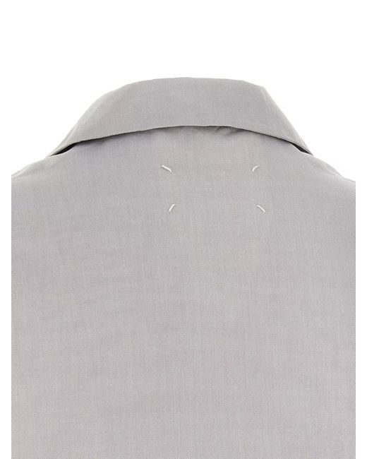 Maison Margiela Gray Short Sleeves Straight Shirt Collar Chest Pocket for men