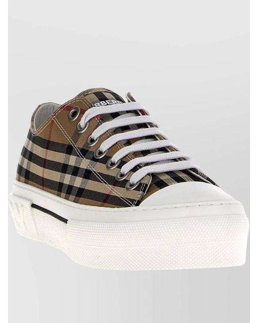 Burberry Multicolor Check Low-Top Sneakers for men