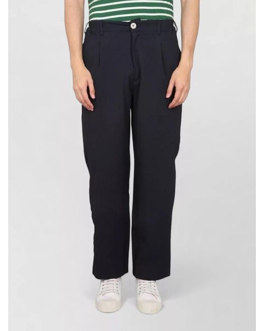 Howlin' By Morrison Blue Straight Leg Pants Button Front Belt Loops for men