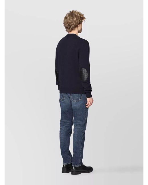 Bottega Veneta Blue Cashmere Crew-Neck Sweater for men