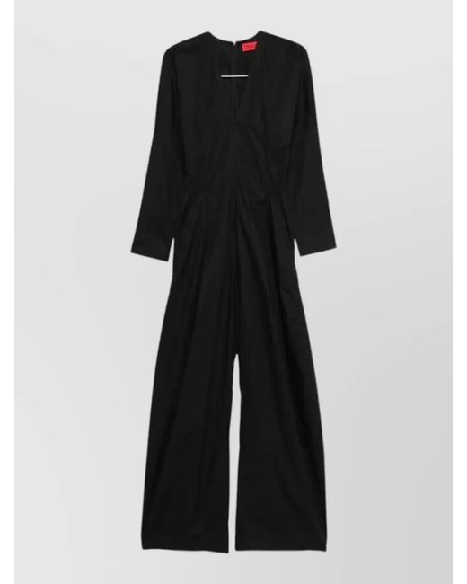 Thelatest Blue Drew Popeline Trousers Pleated Wide Leg